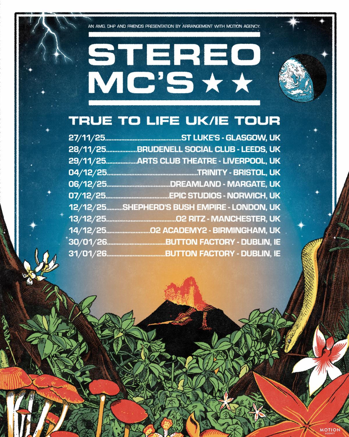 STEREO MC’S – Announce Brand New Dates for 2025/26 – ‘True To Life’ UK / IE Tour